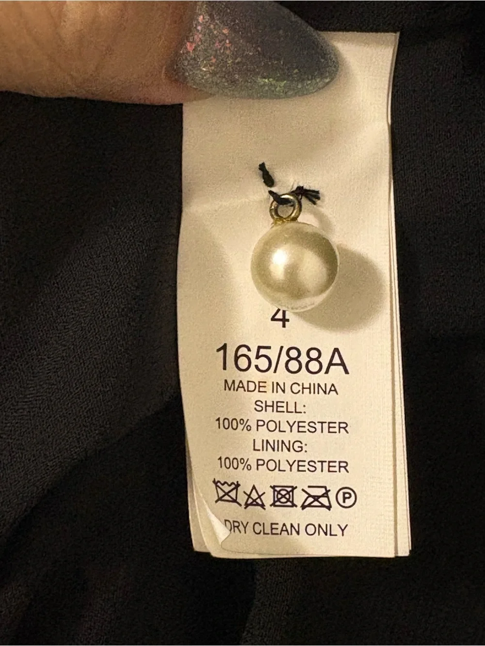 Kate Spade New York Wavy dot tie neck dress faux pearl button cuffs. Size 4 NWOT